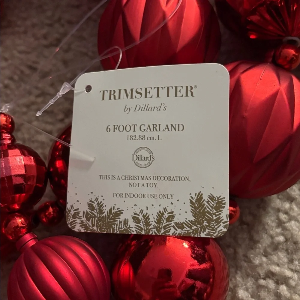 6’ Shatterproof Christmas Ball Garland